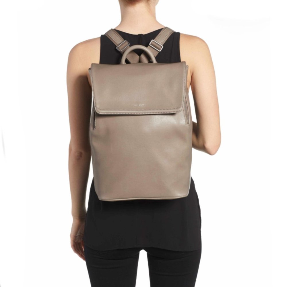 Matt & Nat Taupe Vegan Leather Backpack